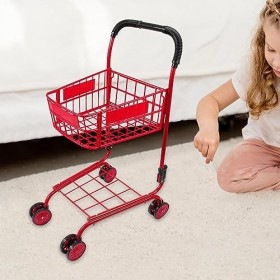 LOVIVER Poupée Collection Jouet Caddie Petit Panier Utilitaire Maquillage Titulaire Jeu de Rôle Jouet Modèle Amusant Enfants 