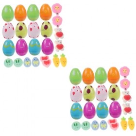 ibasenice 24 Pièces Jouets De Coquilles DOeufs De Pâques Jouets danimaux Jouets danimaux Jouet Carinify Ensemble De Jeu po