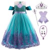 YOSICIL Fille Robe de Princesse Costume Fête Enfants DéguisementsDentelle Brodée Fêtes d’anniversaire Jeu de rôle Mariage d’H