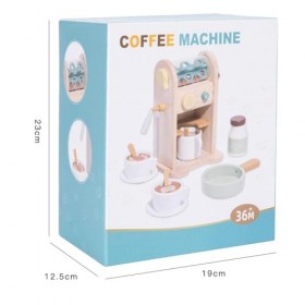 F Fityle Accessoires de Cuisine de Jeu, Ensemble de café amélioré, cafetière en Bois, Petits appareils électroménagers, Jouet