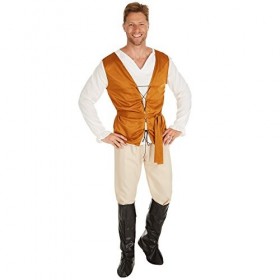 dressforfun Costume de Paysan du Moyen-Âge pour Homme | Couleurs Joliment Assorties dans des Tons Chauds | Convient Aussi pou
