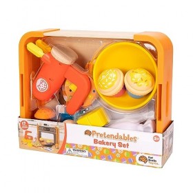 Fat Brain Toys Pretendables Ensemble de pâtisserie – Ensemble de pâtisserie pour enfants avec four, mixeur, cupcakes, cookies