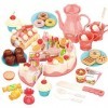 REMOKING Jouet de cuisine pour enfants - Jouet pour jeu de rôle - 82 pièces - Set de jouets pour gâteaux avec assiette à dess