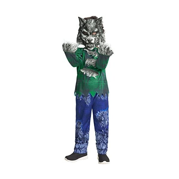 IKALI Costumes de loup enfants Halloween loup - garou costumes de fantaisie garçons filles guerriers forestiers costumes de m