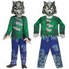 IKALI Costumes de loup enfants Halloween loup - garou costumes de fantaisie garçons filles guerriers forestiers costumes de m