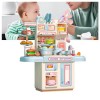 Cuisine Enfant 2 Ans, Kitchenette avec Lumière,Eau Recyclée Et Effet Vapeur, Ensemble De Cuisine De Jeu,B-Green