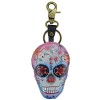 ANUSCHKA Femme véritable Main en Cuir Painted Porte-clés/Key fob - Calaveras de Azucar