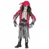 "PIRATE SKELETON" shirt with vest and belt, pants, bandana - 128 cm / 5-7 Years 