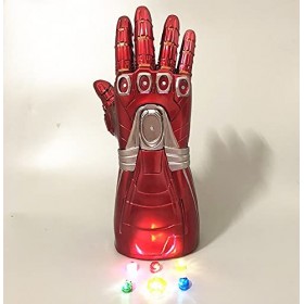 Adulte/Gant Infini pour Enfants, Thanos avec 6 Pierres Amovibles Aimant Infini Pierres-3 Flash Mode Halloween Accessoire de F
