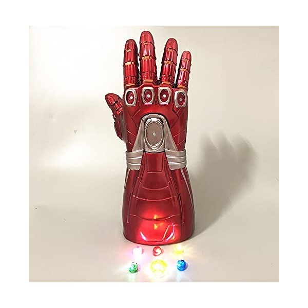 Adulte/Gant Infini pour Enfants, Thanos avec 6 Pierres Amovibles Aimant Infini Pierres-3 Flash Mode Halloween Accessoire de F