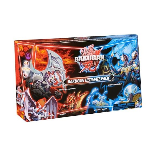 Bakugan Ultimate 6-Pack, Special Attack Dragonoid, Nillious, Mantid et Octogan, Figurines articulées Personnalisables Qui tou