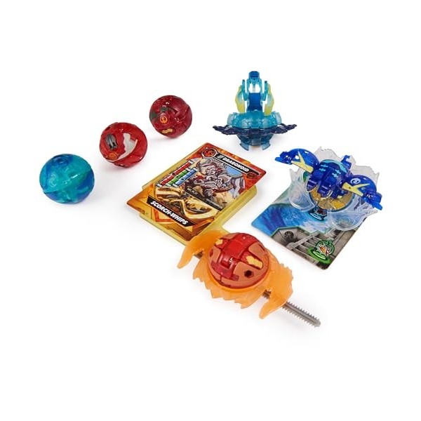 Bakugan Ultimate 6-Pack, Special Attack Dragonoid, Nillious, Mantid et Octogan, Figurines articulées Personnalisables Qui tou