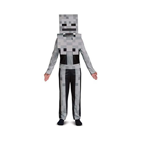 Disguise Minecraft Officiel - Deguisement Minecraft Enfant, Costume Minecraft Enfant Squelette, Deguisement Minecraft Garcon,