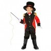 "RINGMASTER" tailcoat with vest, mock shirt with bow tie, pants, boot covers, gloves - 104 cm / 2-3 Years 