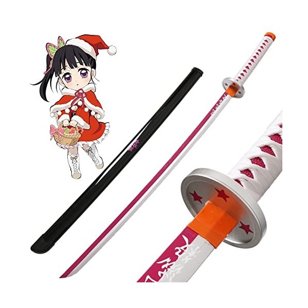 MTRIDO Demon Slayer Cosplay Katana Épée en Bois,Taille pour Enfant, Kamado Tanjirou Épée Anime Japonais Jeux De Rôle Katana e