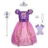 Discoball Costume de Raiponce pour enfants et filles, costume de princesse pour Halloween, fête danniversaire