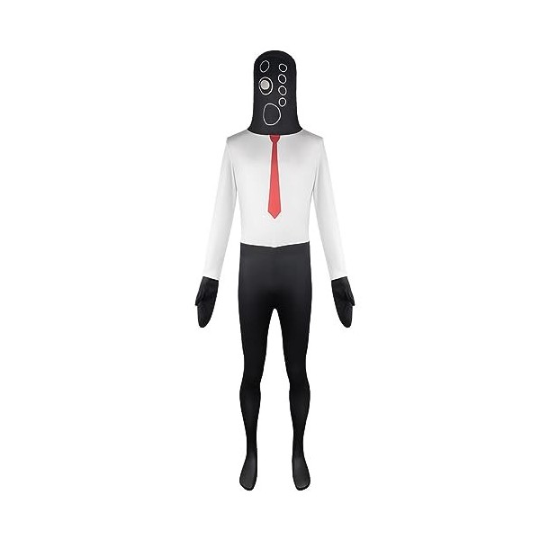Costume de skibidi - Cameraman - Halloween - Cosplay - Skibidi Toilet - Tenue de surveillance - Costume dHalloween - Pour ad