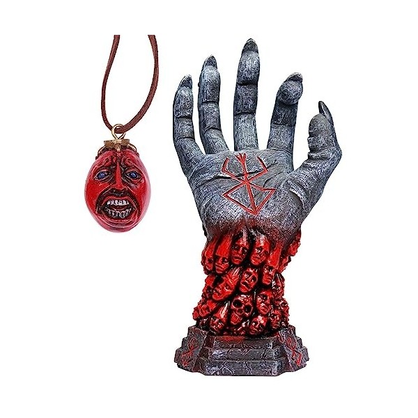 XehCaol Berserk Chaîne Main de Dieu, Berserk Merch Anime Collier Figurine Halloween Cosplay Props Décoration dintérieur mai