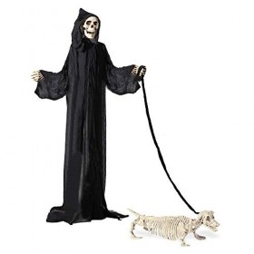 "DACHSHUND SKELETON WITH LEASH" 55cm -