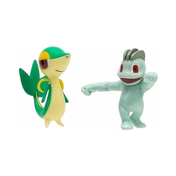 Pokemon PKW3002 Set de Figurines de Bataille Machollo Serpifeu