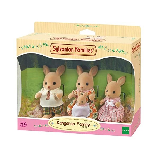 SYLVANIAN FAMILIES - Le Village - La Famille Kangourou - 5272 - Famille 4 Figurines - Mini Poupées Multicolore