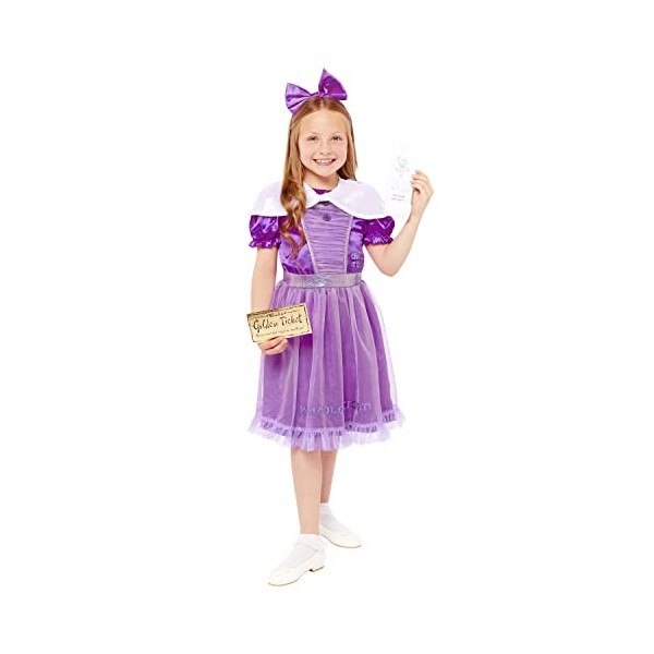 amscan 9916202 – Costume sous licence officielle Roald Dahl Veruca Salt Kids World Book Day Age : 10-12 ans
