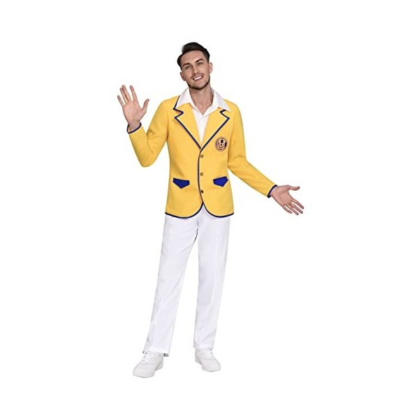 amscan 9906455 - Déguisement Homme Vacances - Manteau Jaune - Taille M