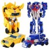 Ksopsdey 2pcs Trans-formers Jouets Toy, Optimu-s Prime Figurines daction Bum-blebee,Transforming Car Robot Toy 2 en 1, Robot