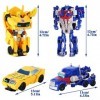 Ksopsdey 2pcs Trans-formers Jouets Toy, Optimu-s Prime Figurines daction Bum-blebee,Transforming Car Robot Toy 2 en 1, Robot