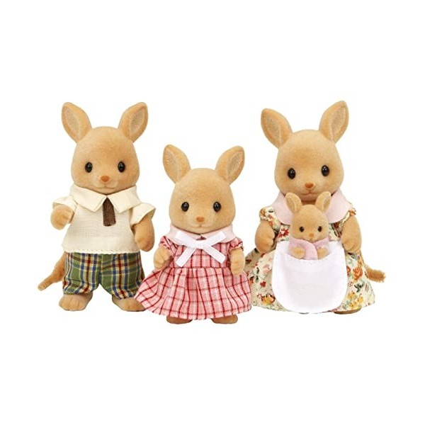 SYLVANIAN FAMILIES - Le Village - La Famille Kangourou - 5272 - Famille 4 Figurines - Mini Poupées Multicolore