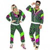 80S PARTY ANIMAL SHELL SUIT jacket, pants - XL 