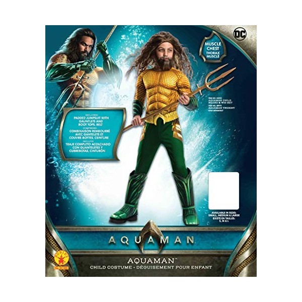 Rubies DC Aquaman The Movie, enfant Deluxe Costume - Moyen Âge 5-8 ans - Version Anglaise