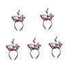 Operitacx Accessoires De Jeu De Rôle 5Pcs Bandeau Halloween Accessoires De Maquillage Noir Tissu Non Tissé Imitation Coiffure