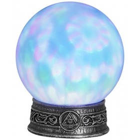 Widmann&nbsp;?&nbsp;Boule de cristal avec base lumineuse caleidoscopiche pour adultes, turquoise, Taille unique, vd-wdm07102