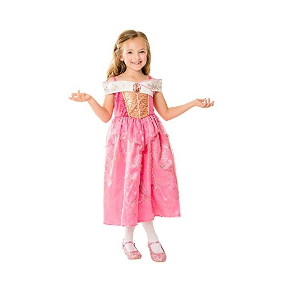 Rubies 3011153-4 Costume officiel Disney Ultimate Princess Deluxe Aurora pour fille, déguisement pour enfant, multicolore, t