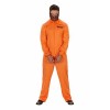 ORION COSTUMES Costume de déguisement dHalloween avec une tenue prisonnier, une combinaison orange de condamné pour hommes