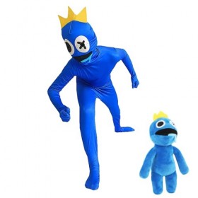 NILUTO Costume Rainbow Friends pour enfants garçons bleu monstre wiki cosplay filles jeu dhorreur Halloween combinaison tenu