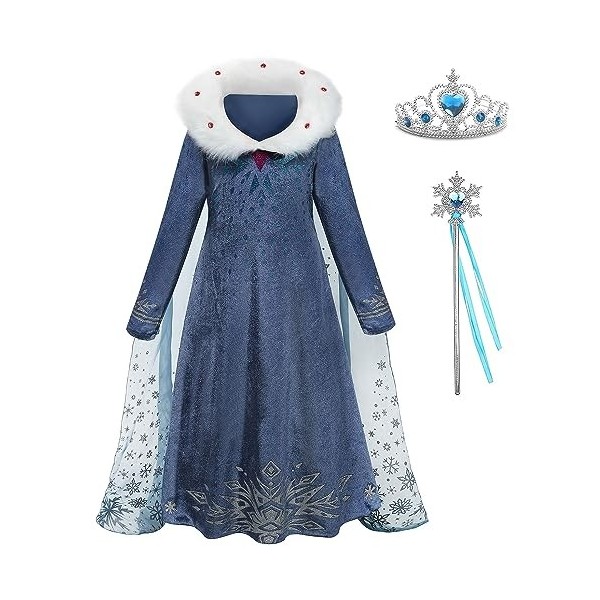 Robe de princesse pour fille - Costume Elsa - Robe Elsa - Costume pour fille - Anna et Elsa - Robe de princesse - Robe de rei