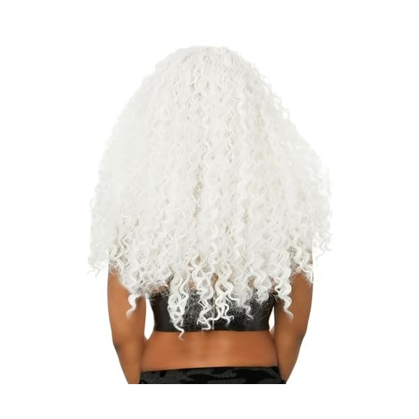 Leg Avenue Long Curly Wig Adult Sized Costumes, Blanc, Taille Unique Femme
