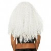 Leg Avenue Long Curly Wig Adult Sized Costumes, Blanc, Taille Unique Femme