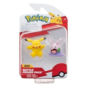 Jazwares Pokémon - Pack 2 Figurines Battle Figure Pack Pikachu & Mucuscule 5 cm
