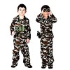 KIRALOVE - Costume militaire - Déguisement - Carnaval - Halloween - Camouflage Assaut - Soldat - Armée - Couleur marron - Tai