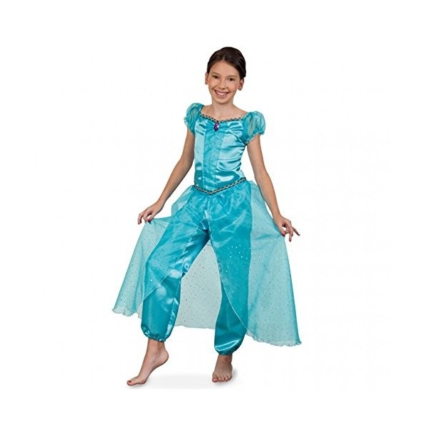 Fritz Fries & Söhne GmbH & Co Costume Enfant Danseur du Ventre Haut Pantalon Large Jambe Turquoise Carnaval Orient Jasmine Pr