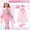 FUNCREVITY Princesse Habiller Chaussures Filles Habiller Chaussures Habiller Vêtements Faire semblant de jouer Robes Princess