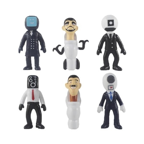 Tomicy Figurine Man 6PCS Mini Figurines Man, Ensemble De Figurines daction Man Figures Décoration Gâteau Topper Ornements Dé