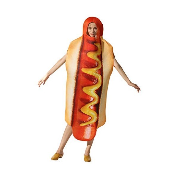 EraSpooky Déguisement Hot Dog Homme Costume Saucisse Adulte Drôle Rigolo Humour
