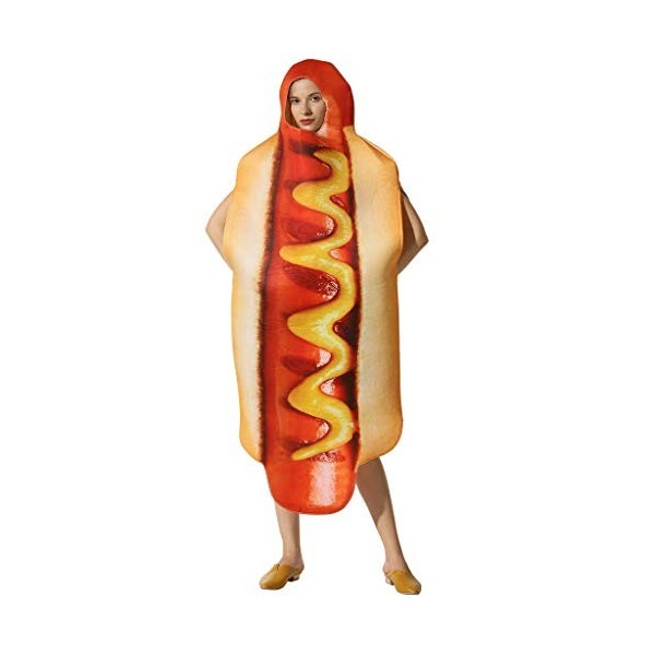 EraSpooky Déguisement Hot Dog Homme Costume Saucisse Adulte Drôle Rigolo Humour