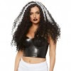 Leg Avenue Long Curly Wig Adult Sized Costumes, Black, Taille Unique Femme