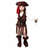Costume de pirate - corsaire des mers - déguisements pour enfants - halloween - carnaval - caraïbes - couleur marron - fille 
