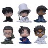 Indorasen Lot de 6 figurines danime Chibi Conan Edogawa Akai Shuichi Kaitou Kiddo